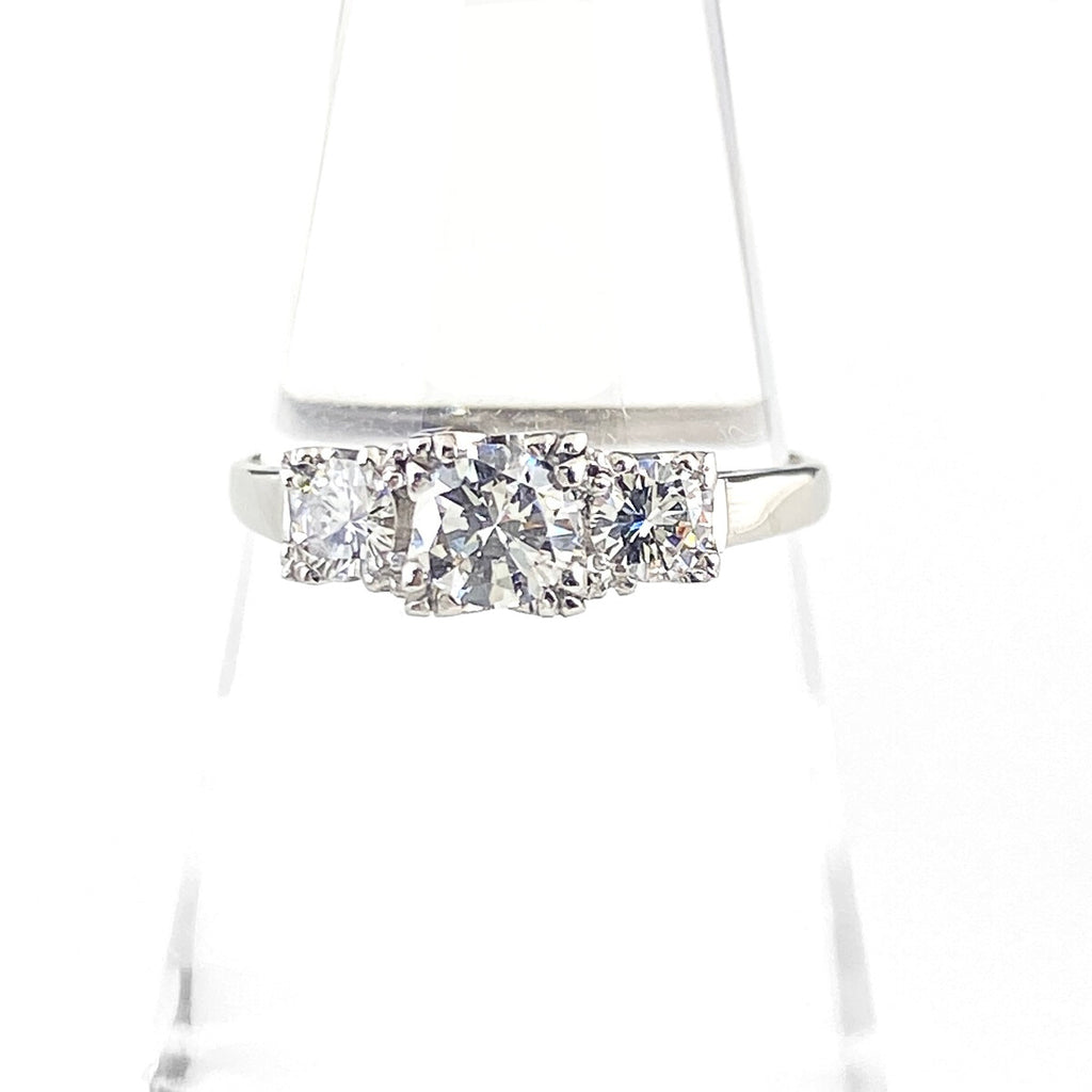 メレダイヤ デザインリング プラチナ 指輪 リング 11号 Pt900 ダイヤモンド レディース 【中古】nbjwl