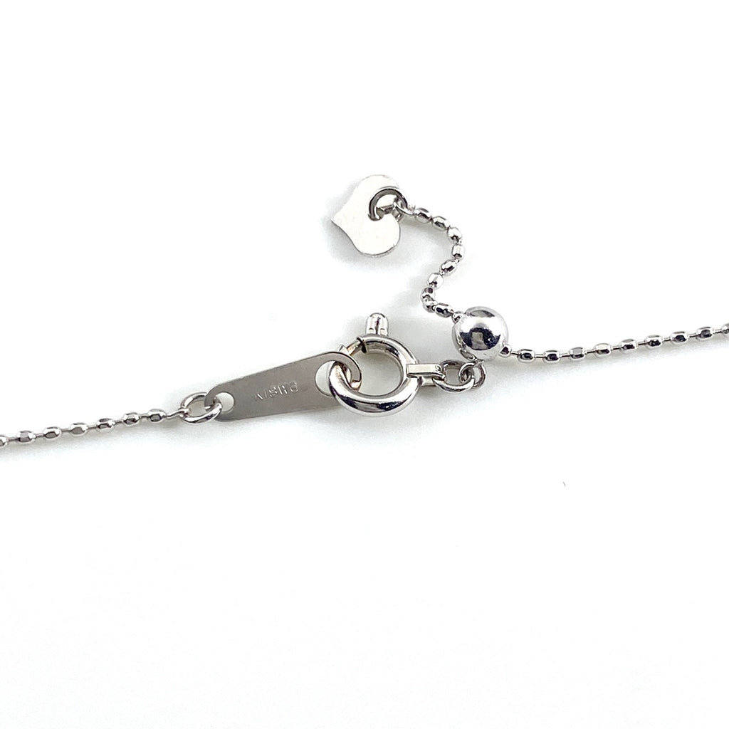 メレダイヤ デザインネックレス WG ホワイトゴールド ペンダント ネックレス K18 WG ダイヤモンド レディース 【中古】nbjwl