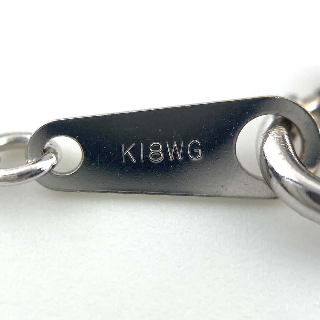 メレダイヤ デザインネックレス WG ホワイトゴールド ペンダント ネックレス K18 WG ダイヤモンド レディース 【中古】nbjwl