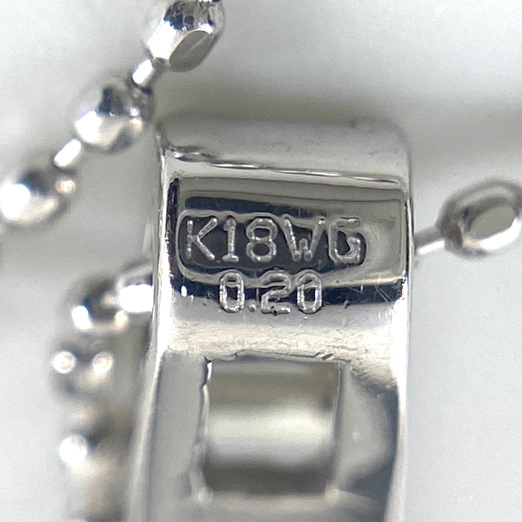 メレダイヤ デザインネックレス WG ホワイトゴールド ペンダント ネックレス K18 WG ダイヤモンド レディース 【中古】nbjwl