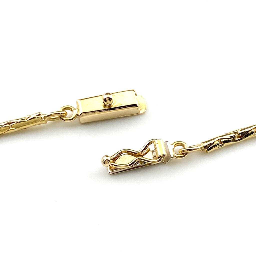 ウノアエレ メレダイヤ デザインネックレス YG イエローゴールド ネックレス 750 ダイヤモンド レディース 【中古】brjwl