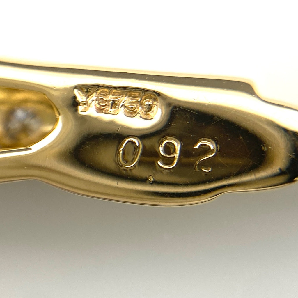 ウノアエレ メレダイヤ デザインネックレス YG イエローゴールド ネックレス 750 ダイヤモンド レディース 【中古】brjwl