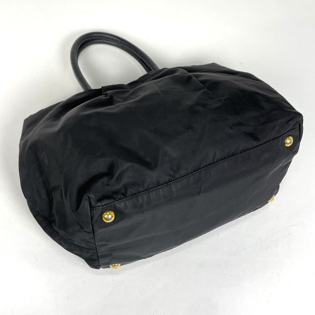 プラダ ロゴ ハンドバッグ トートバッグ リボン ハンドバッグ ナイロン ネロ(ブラック) レディース 【中古】brbag