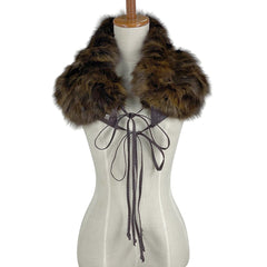 フェンディ ズッカロゴ ショール セレリア ファーカラー セーブルファー ショール ファー ブラウン レディース 【中古】brbag