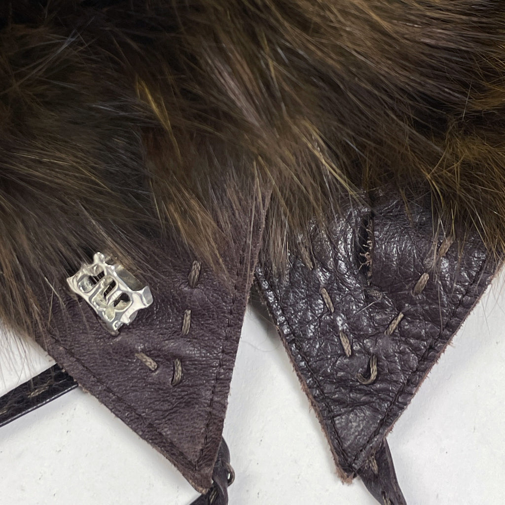 フェンディ ズッカロゴ ショール セレリア ファーカラー セーブルファー ショール ファー ブラウン レディース 【中古】brbag