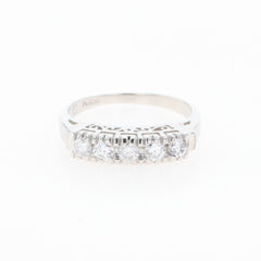 メレダイヤ デザインリング プラチナ 指輪 リング 5号 Pt900 ダイヤモンド レディース 【中古】nbjwl