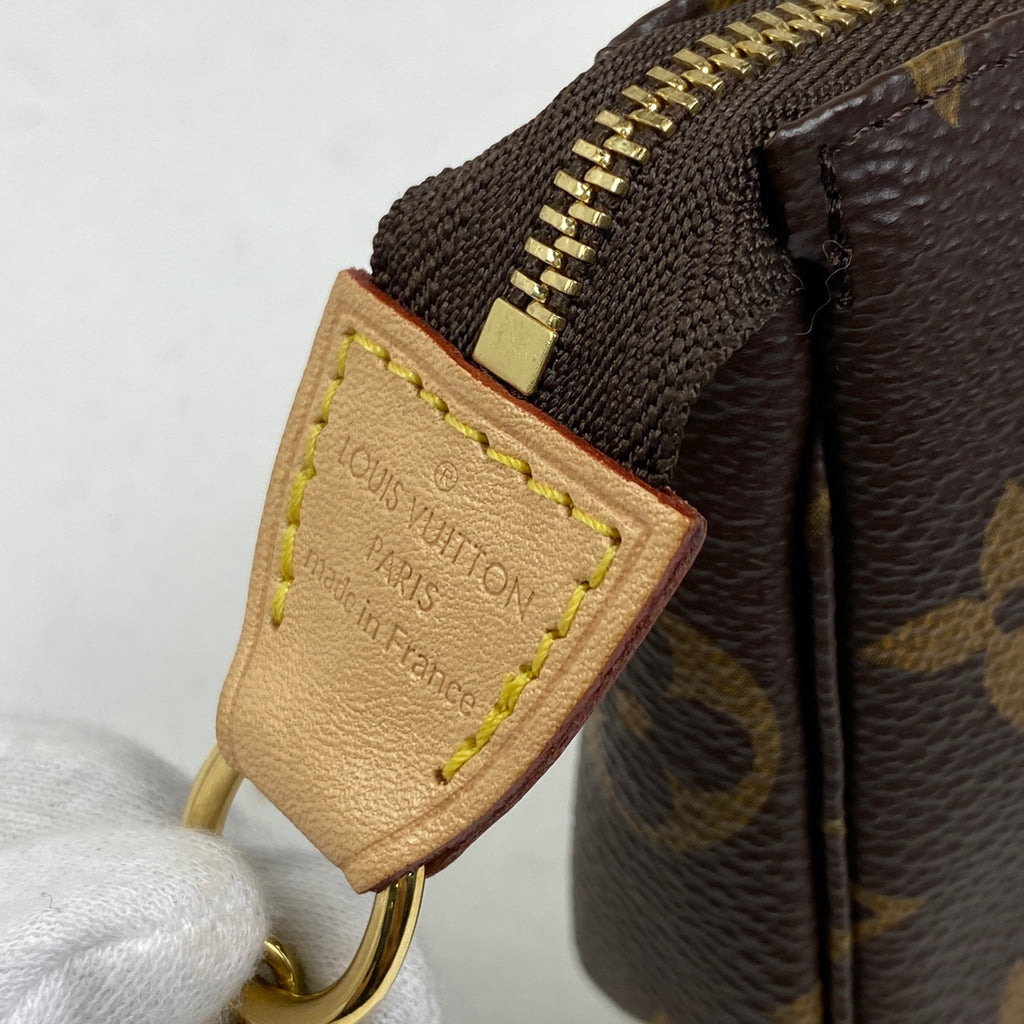 ルイ・ヴィトン ミニ ポシェット アクセソワール 2WAY ショルダーバッグ アクセサリーポーチ モノグラム ブラウン M82510 レディース 【中古】brbag