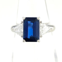 タサキ サファイア デザインリング プラチナ 指輪 メレダイヤ リング 11号 Pt900 サファイア ダイヤモンド キッズ 【中古】brjwl