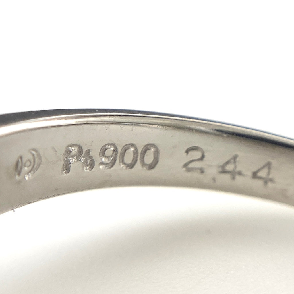 タサキ サファイア デザインリング プラチナ 指輪 メレダイヤ リング 11号 Pt900 サファイア ダイヤモンド キッズ 【中古】brjwl