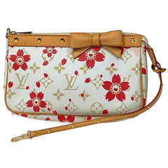 ルイ・ヴィトン ポシェット アクセソワール ブラッサム 桜 コスメポーチ 小物入れ 村上隆 花 アクセサリーポーチ モノグラムチェリーブロッサム シェール M92008 レディース 【中古】brbag