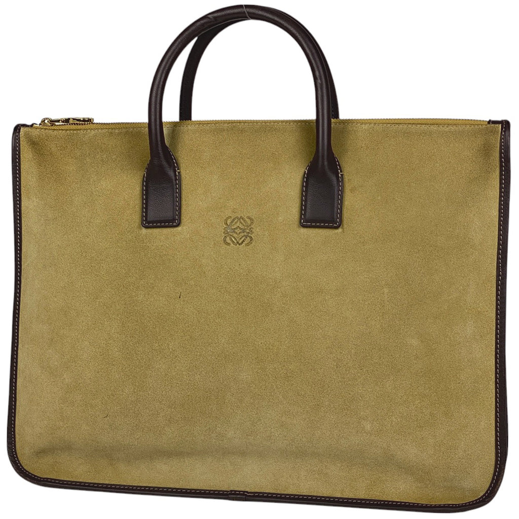 ロエベ アナグラム ハンドバッグ  スエード ブラウン レディース 【中古】brbag