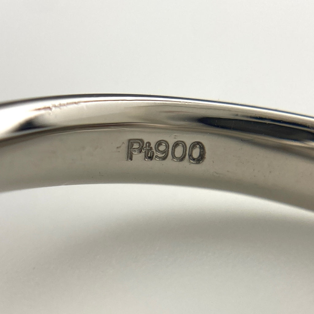 オパール デザインリング プラチナ 指輪 メレダイヤ リング 11.5号 Pt900 オパール ダイヤモンド レディース 【中古】nbjwl
