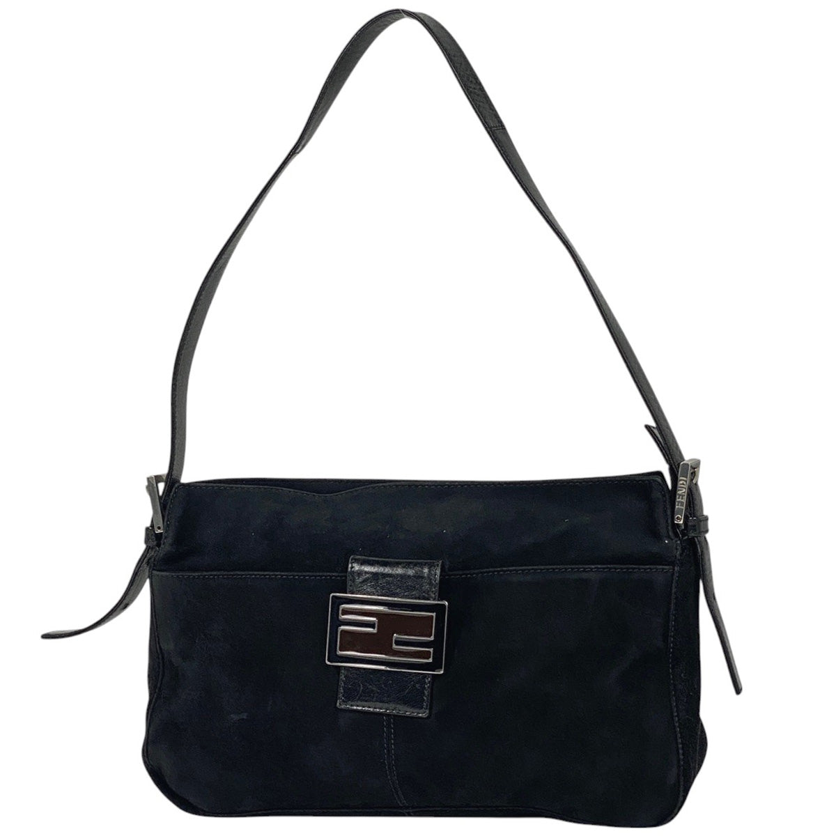 未使用級 フェンディ ハンドバッグ ズッキーノ チャーム FF ロゴ レザー 黒 FENDI - 極 美品 FENDI フェンディ マンマバケット ズッキーノ