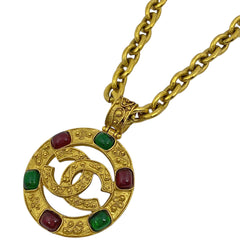 シャネル ココマーク チェーン ネックレス グリポア ロング ネックレス GP ゴールド レディース 【中古】bracc