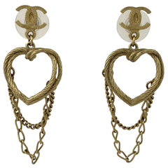 シャネル ココマーク ピアス スイング ハート ピアス GP ゴールド レディース 【中古】bracc