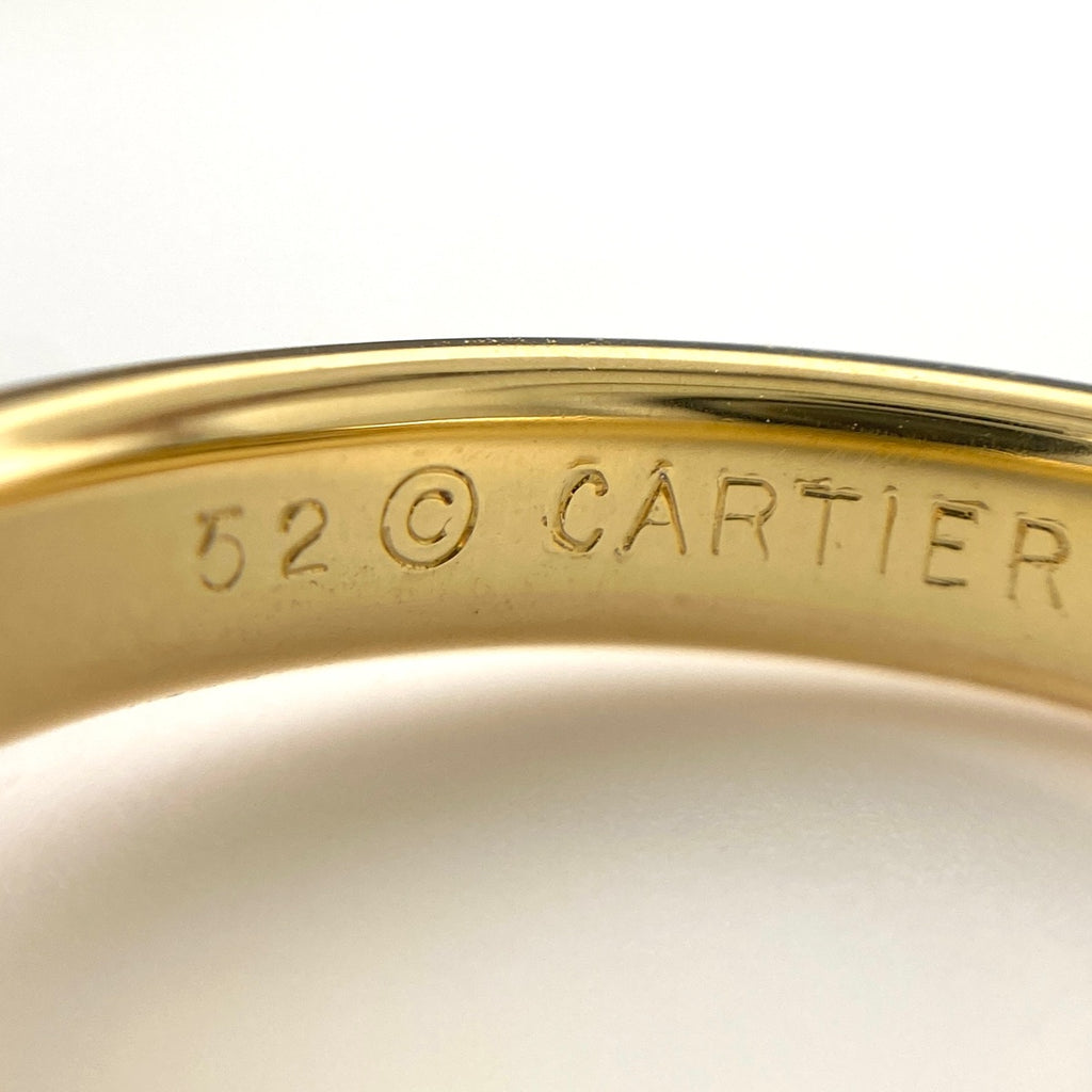 カルティエ モノストーン リング YG イエローゴールド 指輪 スリーカラー リング 11.5号 750 ダイヤモンド レディース 【中古】brjwl
