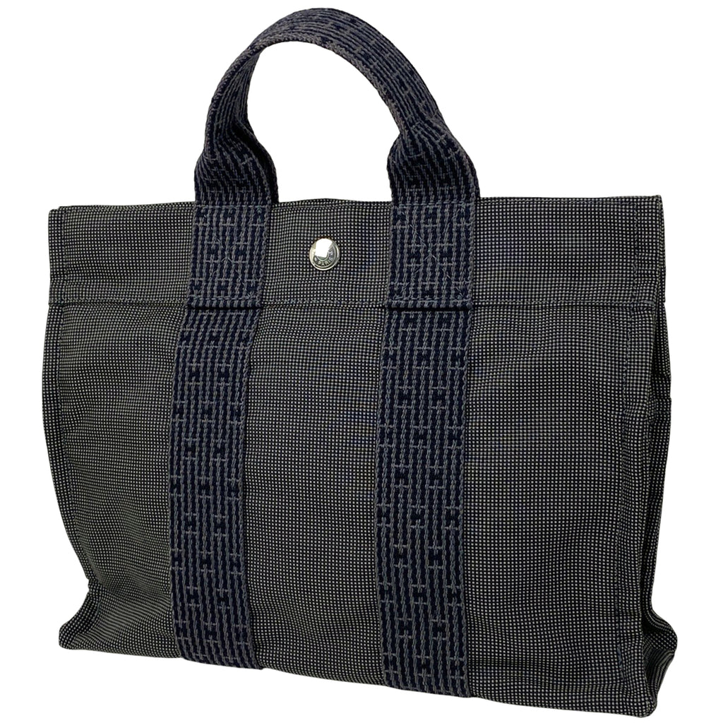 エルメス エールライン トート PM ハンドバッグ トートバッグ ナイロンキャンバス グレー レディース 【中古】brbag