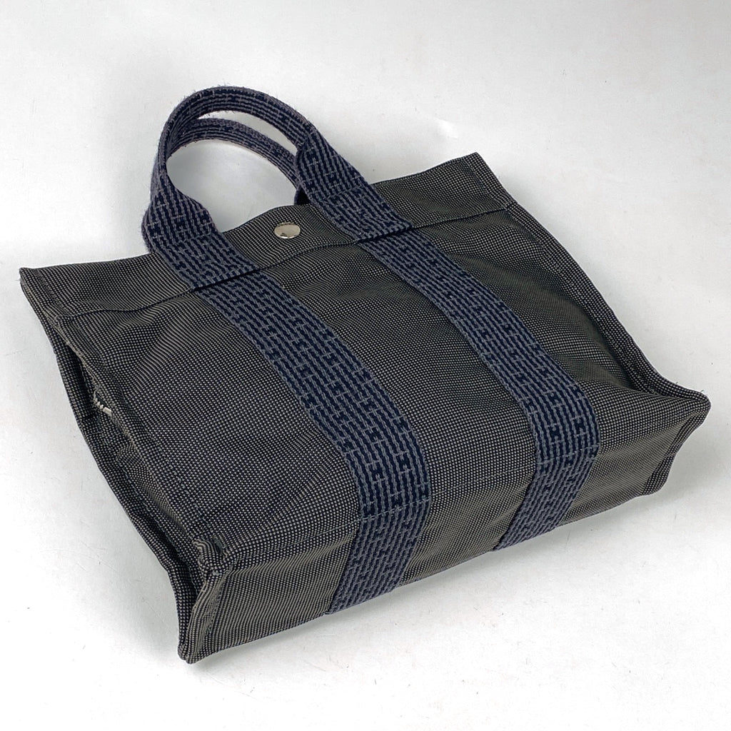 エルメス エールライン トート PM ハンドバッグ トートバッグ ナイロンキャンバス グレー レディース 【中古】brbag