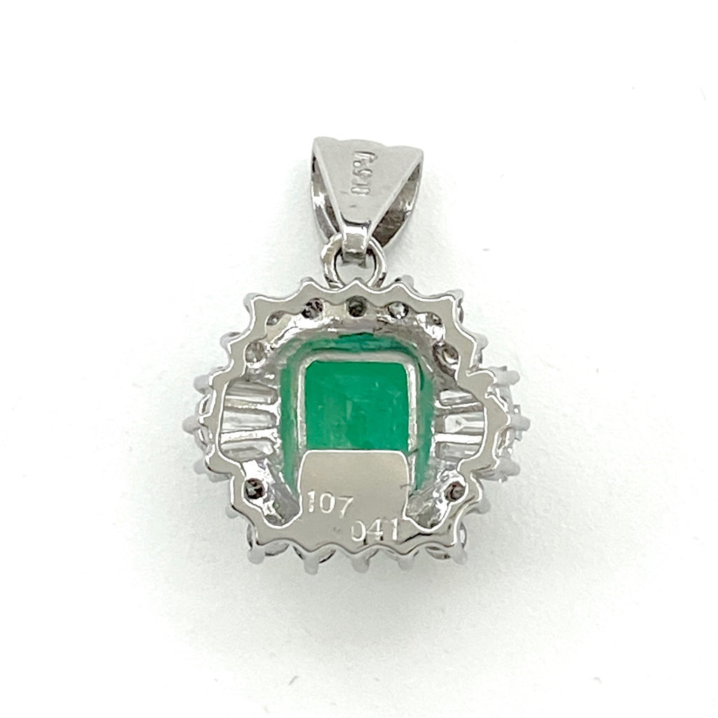 PT900 エメラルド ペンダントトップ 1.07CT レディース 中古 nbjwl