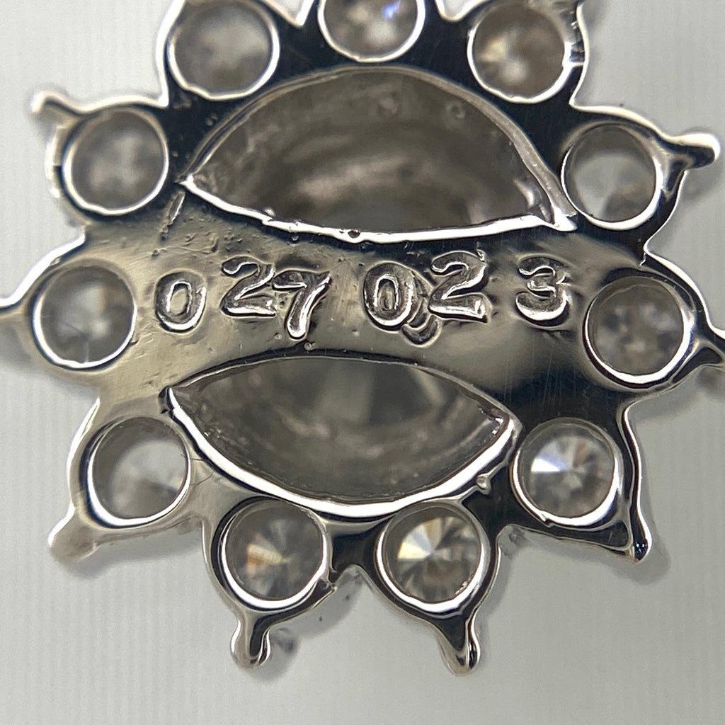 ダイヤモンド デザインネックレス プラチナ ペンダント メレダイヤ ネックレス Pt900 Pt850 ダイヤモンド レディース 【中古】nbjwl