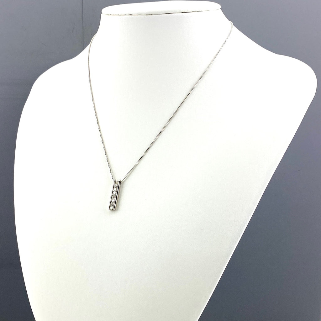 メレダイヤ デザインネックレス プラチナ ペンダント ネックレス Pt900 Pt850 ダイヤモンド レディース 【中古】nbjwl