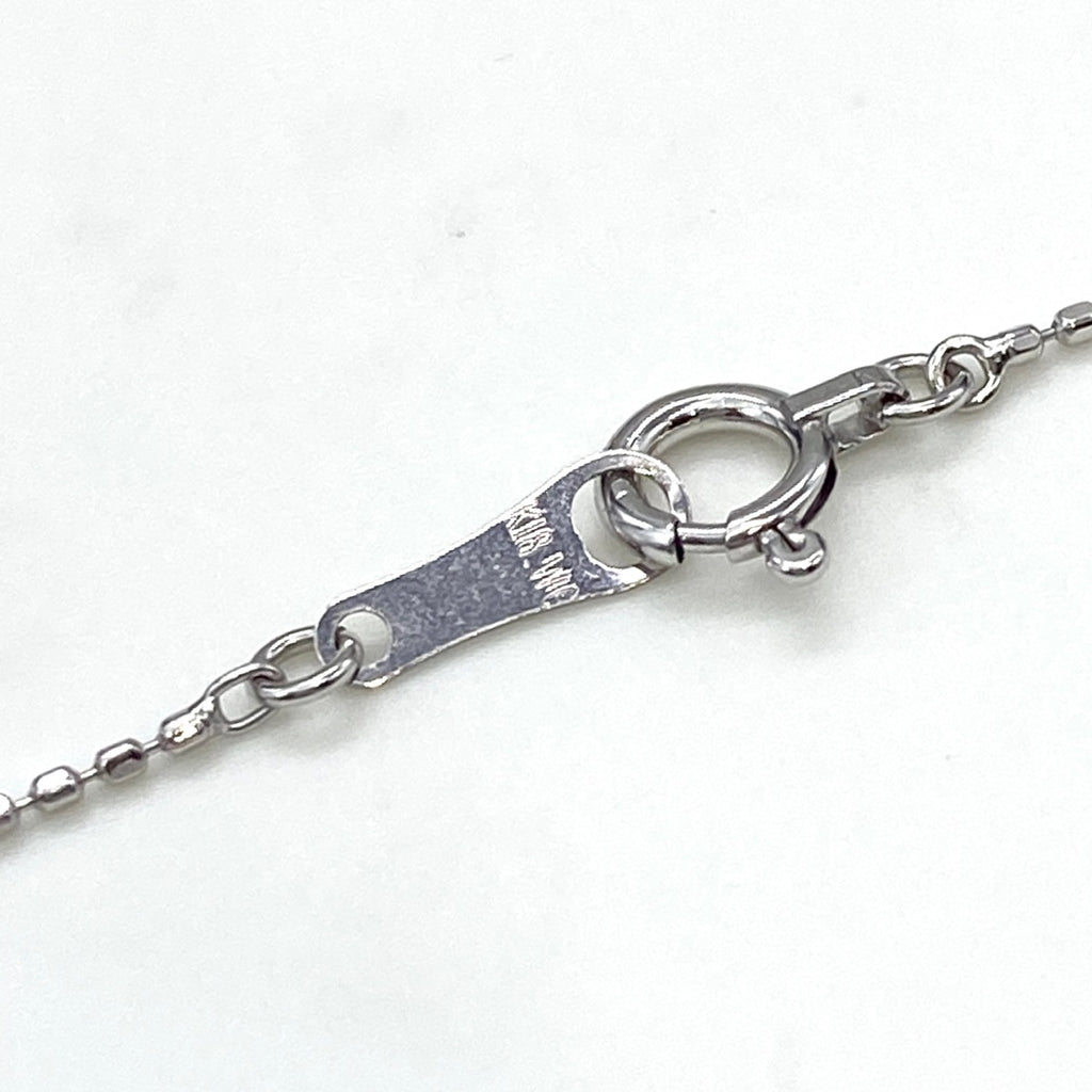 サファイア デザインネックレス WG ホワイトゴールド ペンダント メレダイヤ ダイヤモンド ネックレス K18 WG サファイア レディース 【中古】nbjwl