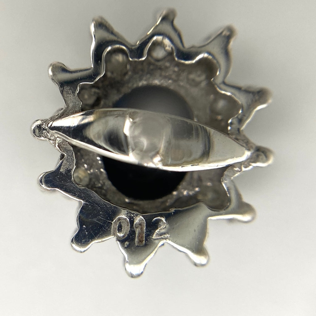 サファイア デザインピアス WG ホワイトゴールド メレダイヤ ダイヤモンド ピアス K14 WG サファイア レディース 【中古】nbjwl