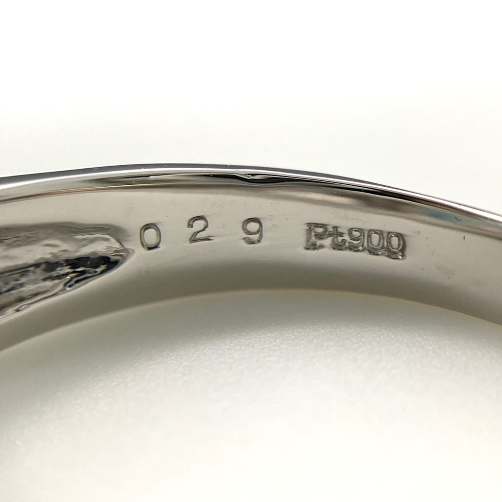 オパール デザインリング プラチナ 指輪 メレダイヤ リング 13号 Pt900 オパール ダイヤモンド レディース 【中古】nbjwl