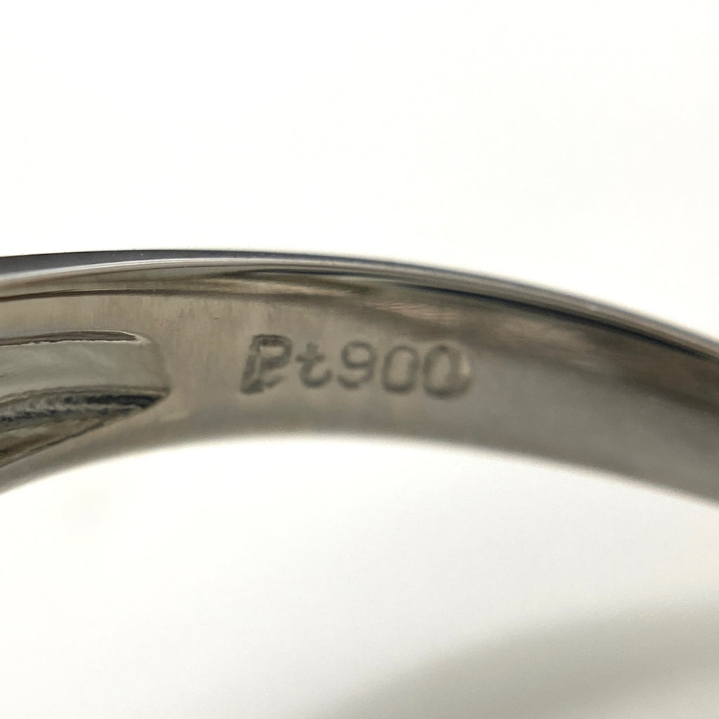 パール デザインリング プラチナ 指輪 メレダイヤ 真珠 リング 12号 Pt900 パール ダイヤモンド レディース 【中古】nbjwl