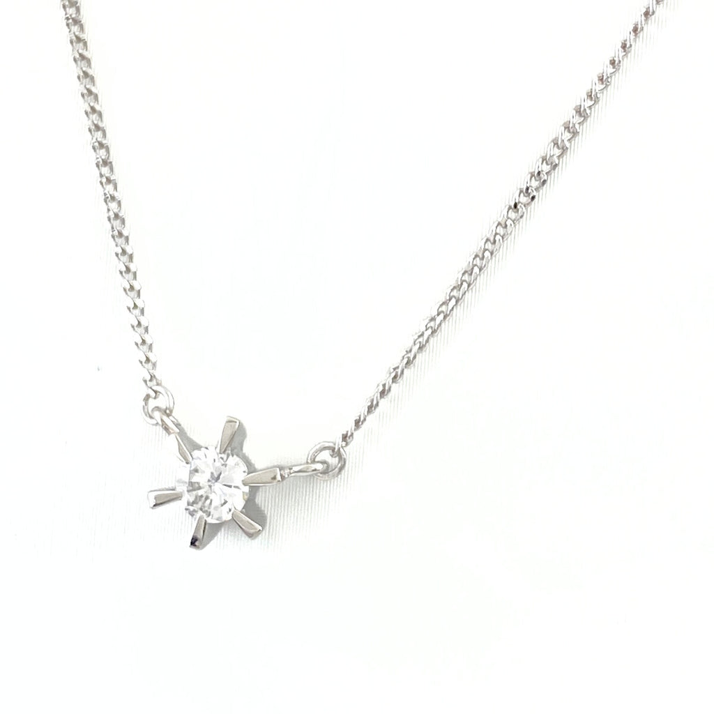 ダイヤモンド デザインネックレス プラチナ ペンダント ネックレス Pt850 ダイヤモンド レディース 【中古】nbjwl