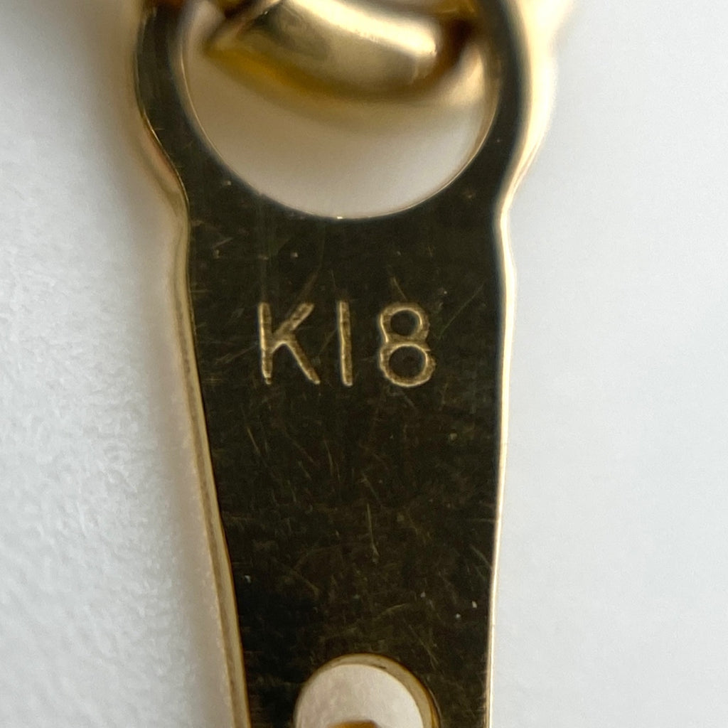 メレダイヤ デザインネックレス YG イエローゴールド ペンダント ネックレス K18 ダイヤモンド レディース 【中古】nbjwl
