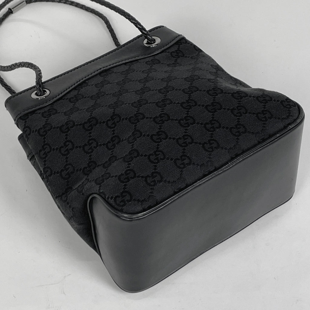 グッチ GG柄 トートバッグ ショルダーバッグ トートバッグ GGキャンバス ブラック 109143 レディース 【中古】brbag