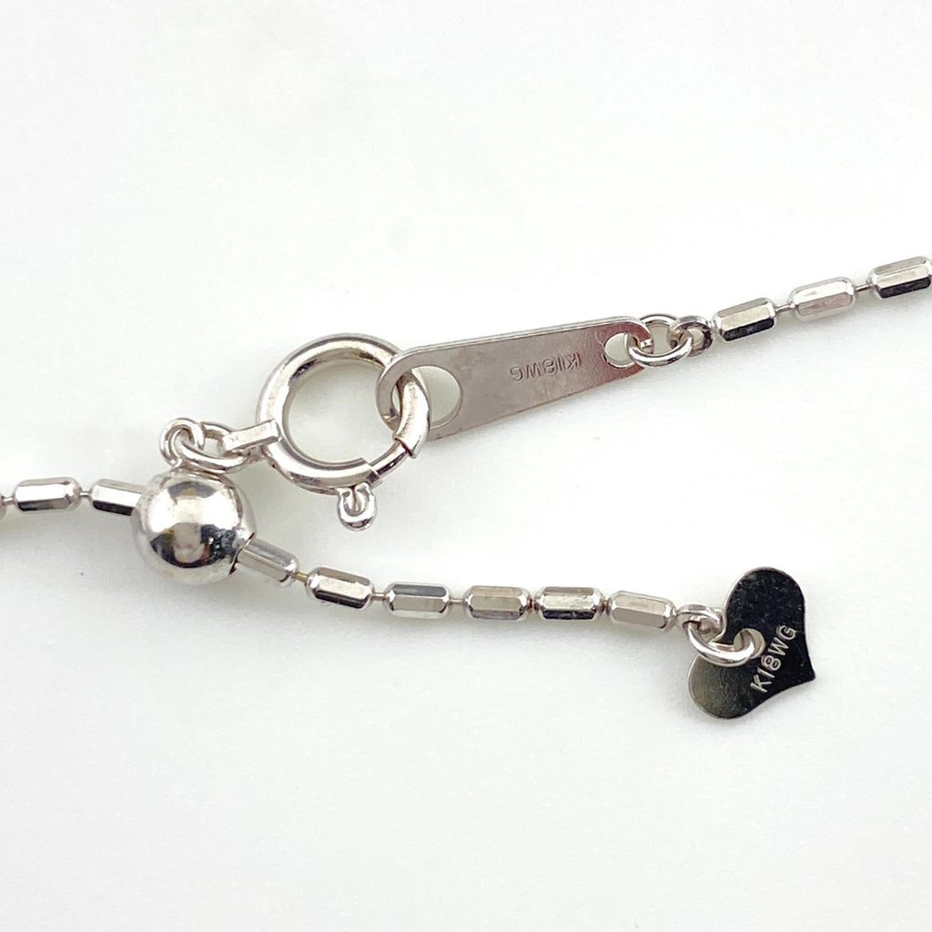 メレダイヤ デザインネックレス WG ホワイトゴールド ペンダント ネックレス K18 WG ダイヤモンド レディース 【中古】nbjwl