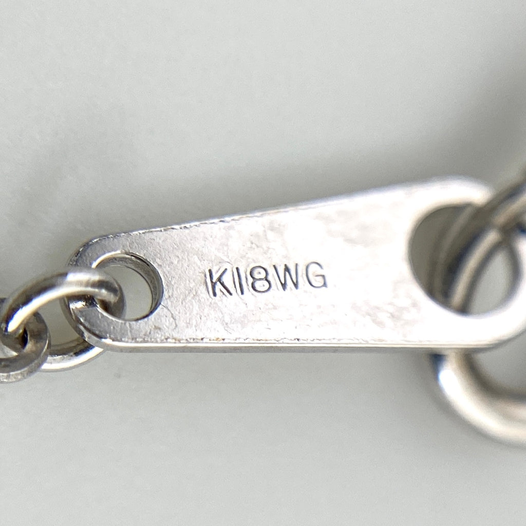 メレダイヤ デザインネックレス WG ホワイトゴールド ペンダント ネックレス K18 WG ダイヤモンド レディース 【中古】nbjwl