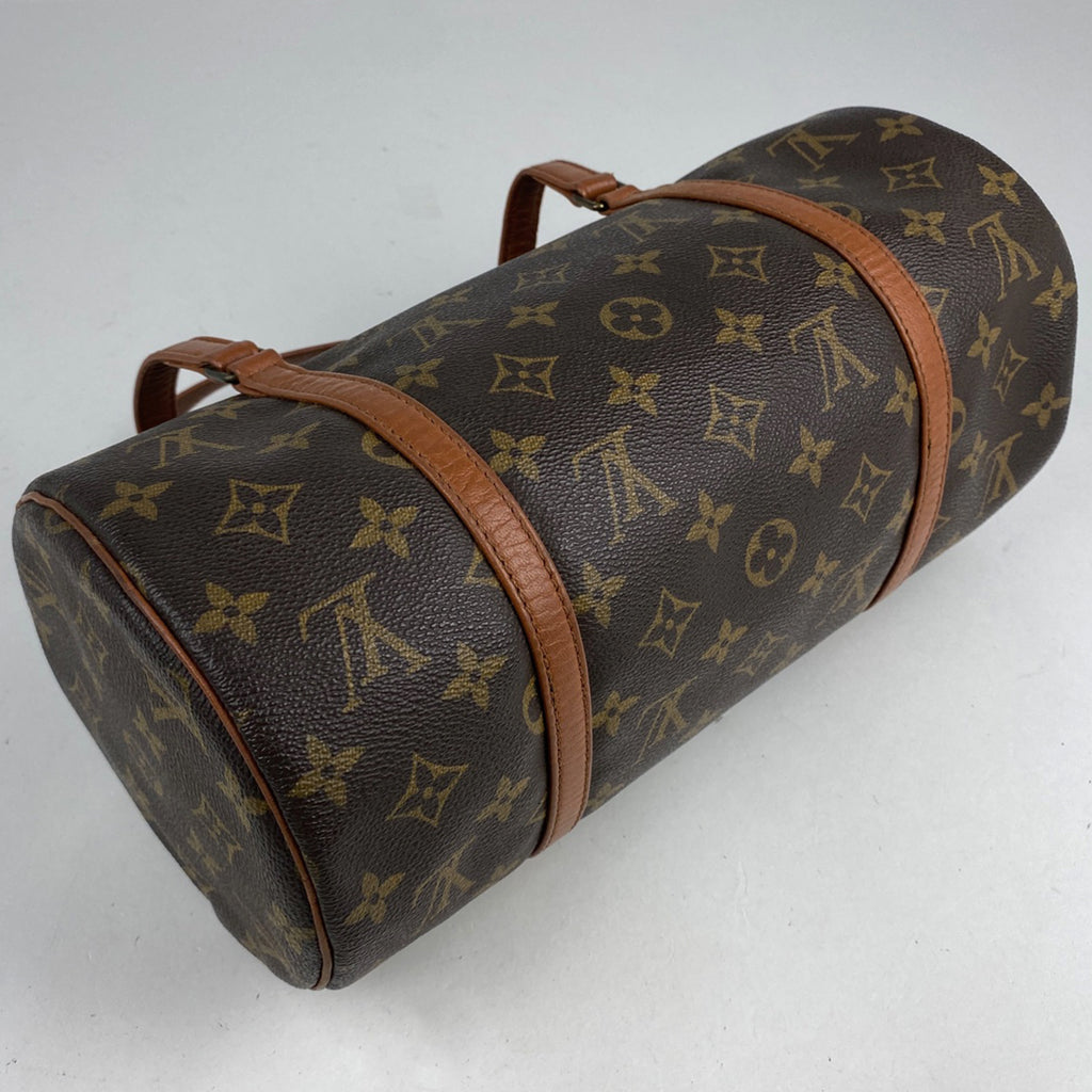 ルイ・ヴィトン パピヨン 30 バレルバッグ 筒型 旧旧型 ハンドバッグ モノグラム ブラウン M51365 レディース 【中古】brbag