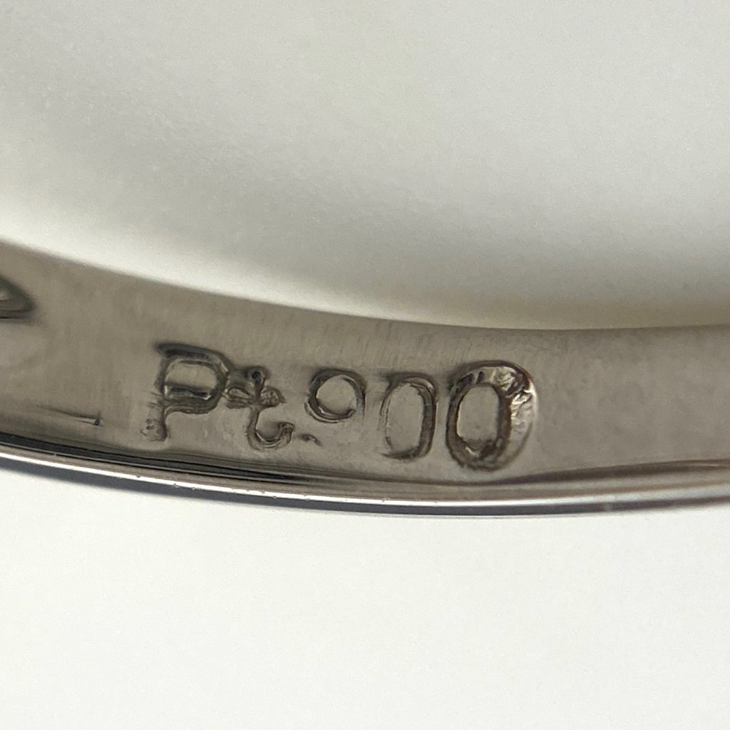 サファイア デザインリング プラチナ 指輪 メレダイヤ リング 15.5号 Pt900 サファイア ダイヤモンド レディース 【中古】nbjwl