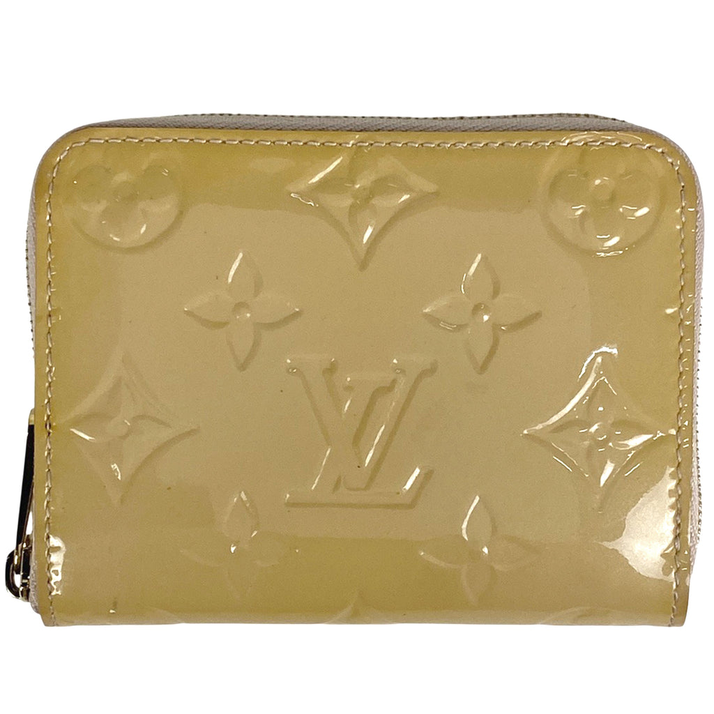 ルイ・ヴィトン ジッピーコインパース ラウンドファスナー カードケース エナメル コインケース モノグラムヴェルニ エナメル デュンヌ(ベージュ) M90203 レディース 【中古】brbag