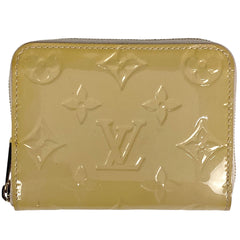 ルイ・ヴィトン ジッピーコインパース ラウンドファスナー カードケース エナメル コインケース モノグラムヴェルニ エナメル デュンヌ(ベージュ) M90203 レディース 【中古】brbag