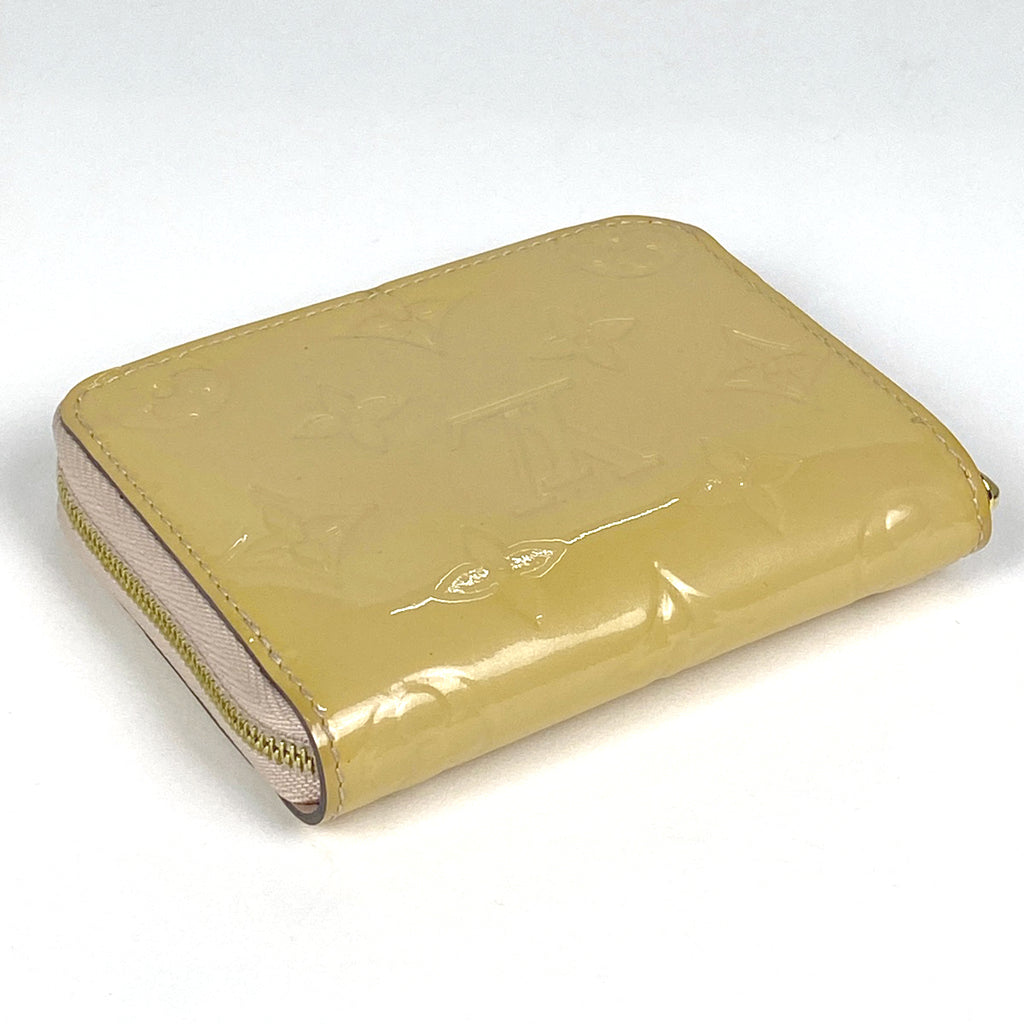 ルイ・ヴィトン ジッピーコインパース ラウンドファスナー カードケース エナメル コインケース モノグラムヴェルニ エナメル デュンヌ(ベージュ) M90203 レディース 【中古】brbag