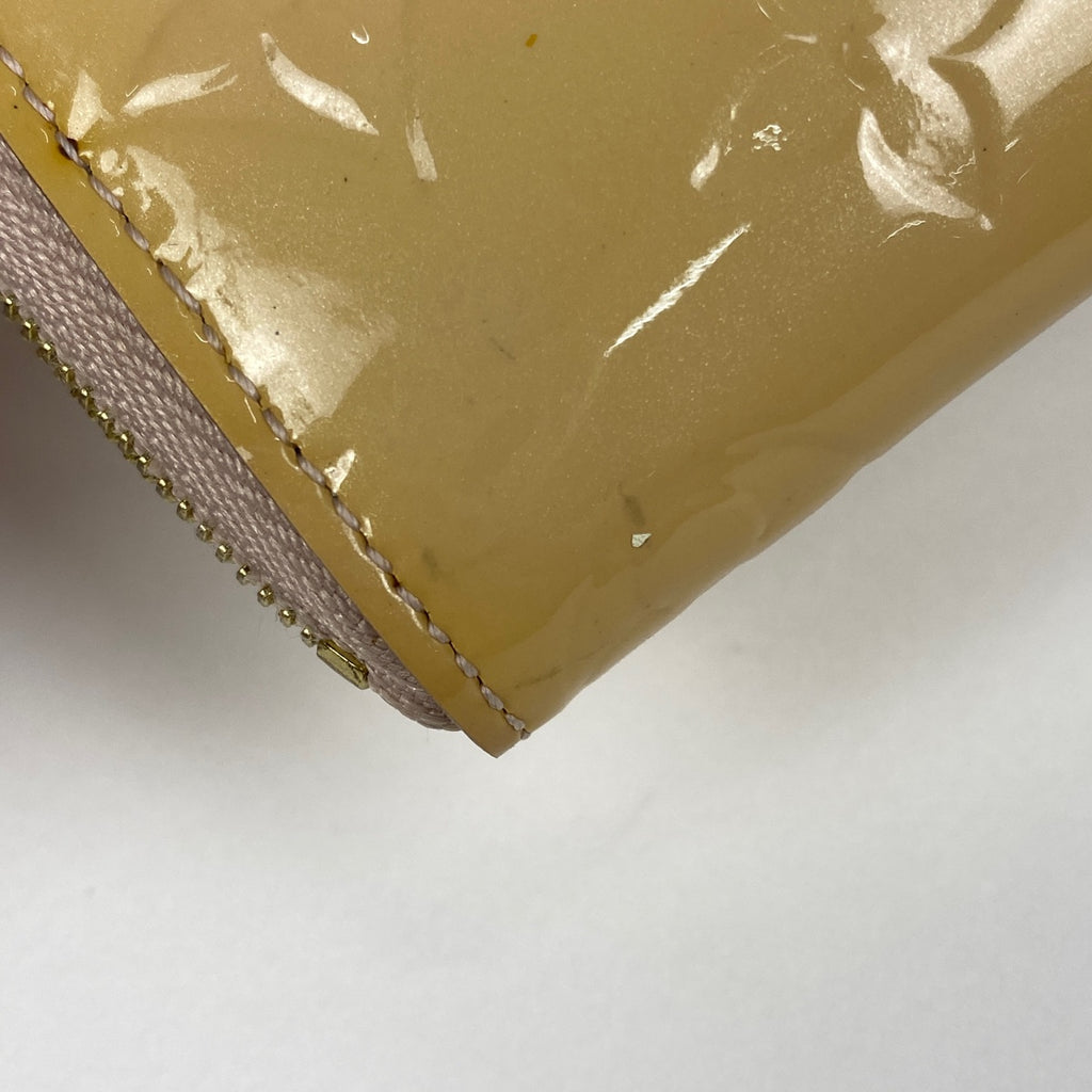 ルイ・ヴィトン ジッピーコインパース ラウンドファスナー カードケース エナメル コインケース モノグラムヴェルニ エナメル デュンヌ(ベージュ) M90203 レディース 【中古】brbag