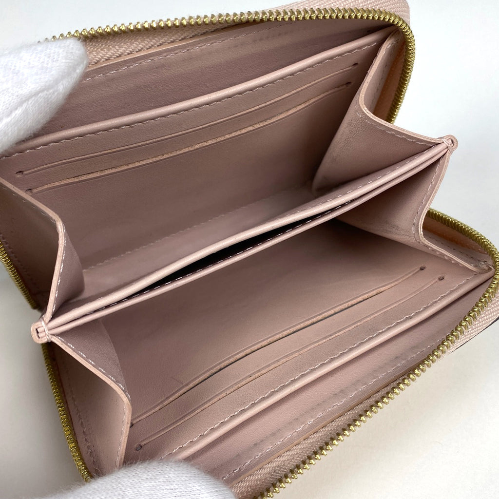 ルイ・ヴィトン ジッピーコインパース ラウンドファスナー カードケース エナメル コインケース モノグラムヴェルニ エナメル デュンヌ(ベージュ) M90203 レディース 【中古】brbag