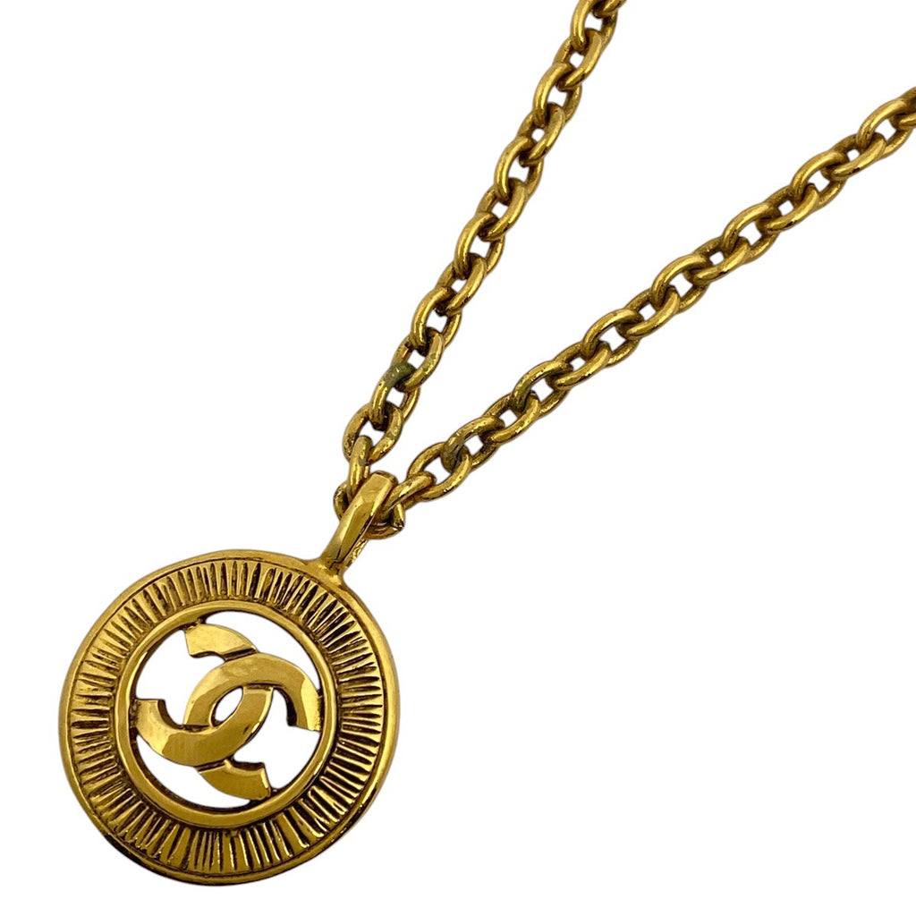 シャネル ココマーク チェーン ネックレス ラウンド ネックレス GP ゴールド レディース 【中古】bracc