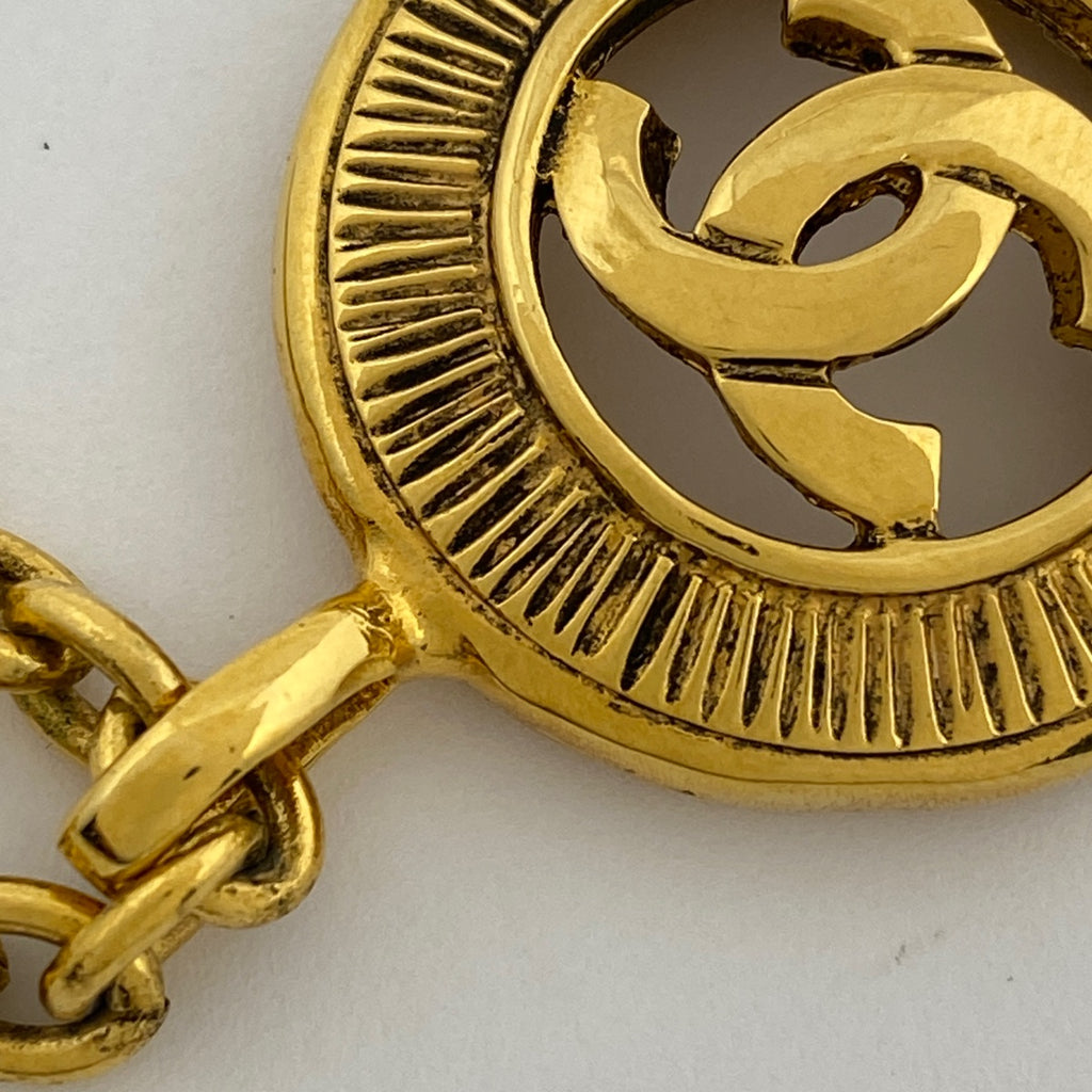 シャネル ココマーク チェーン ネックレス ラウンド ネックレス GP ゴールド レディース 【中古】bracc