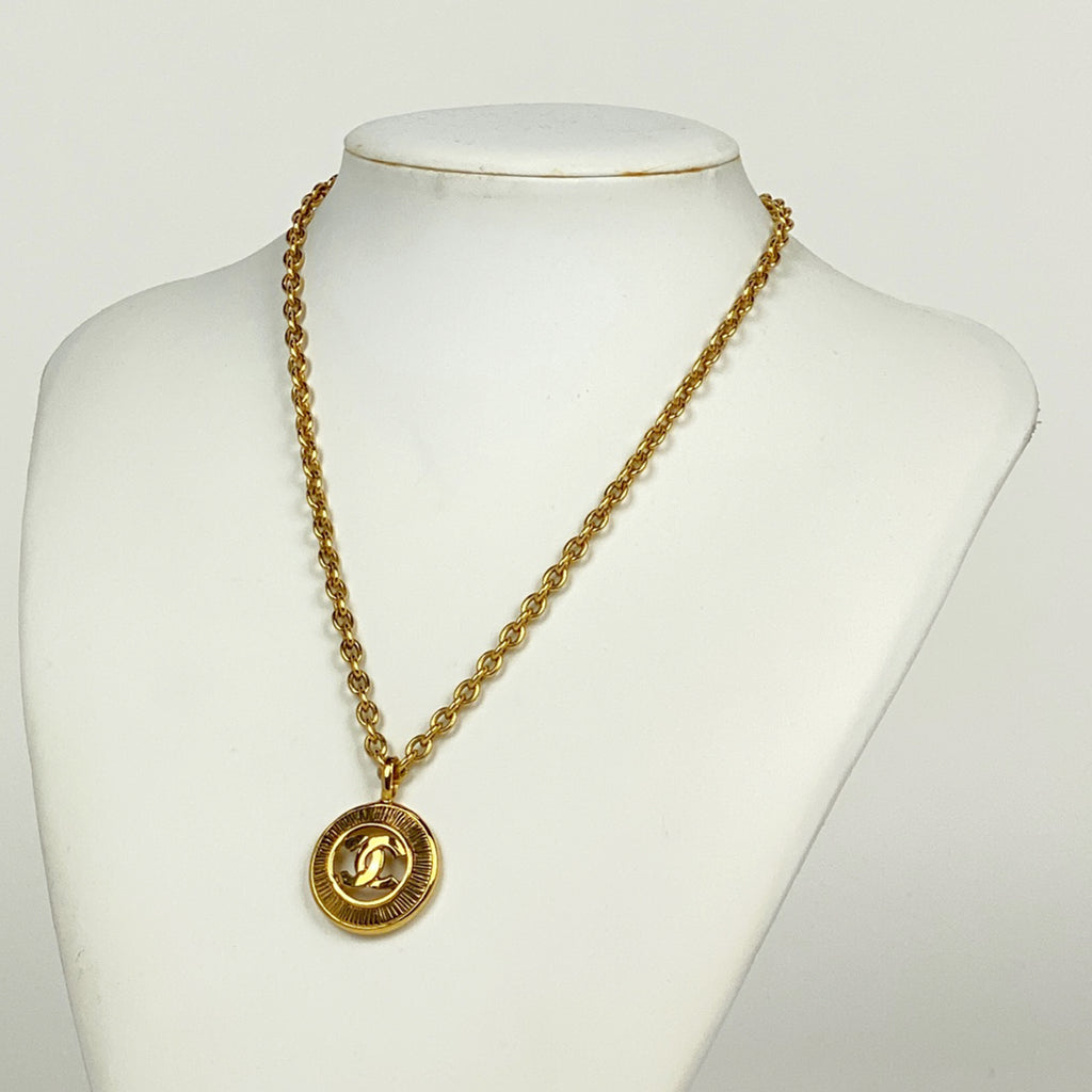 シャネル ココマーク チェーン ネックレス ラウンド ネックレス GP ゴールド レディース 【中古】bracc