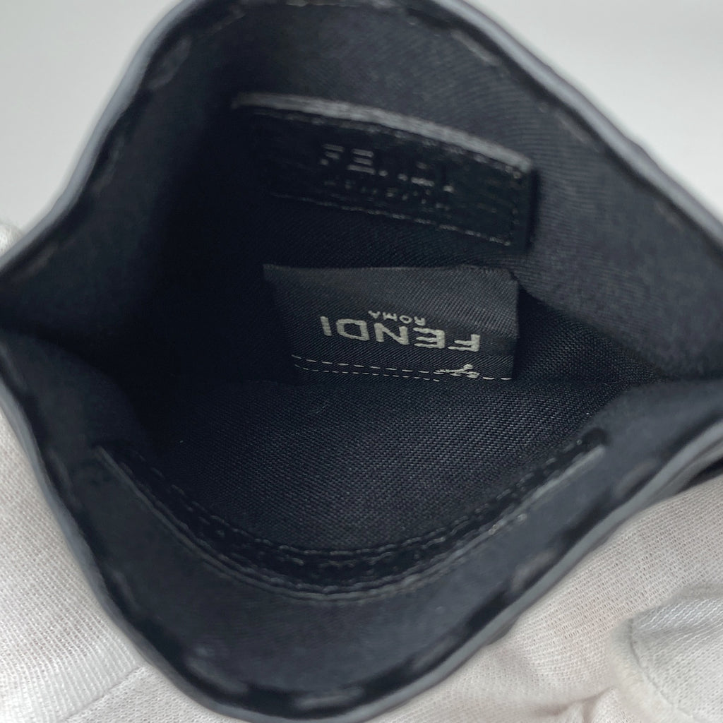 フェンディ セレリア カードケース ロゴ カード入れ カードケース レザー ブラック 7M0164 レディース 【中古】brbag