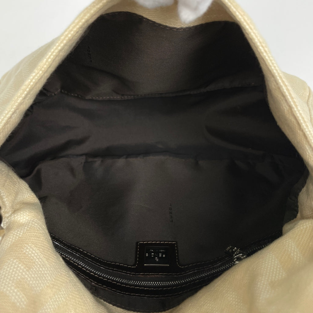 フェンディ ズッカ柄 ショルダーバッグ ハンドバッグ ワンショルダー マンマバゲット ショルダーバッグ キャンバス ベージュ 26325 レディース 【中古】brbag
