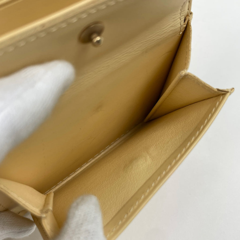 ルイ・ヴィトン ポルトモネ エラスティック カードケース コインケース 三つ折り財布 エピ ヴァニラ M6366A レディース 【中古】brbag