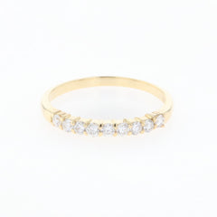 メレダイヤ デザインリング YG イエローゴールド 指輪 リング 12号 K18 ダイヤモンド レディース 【中古】nbjwl