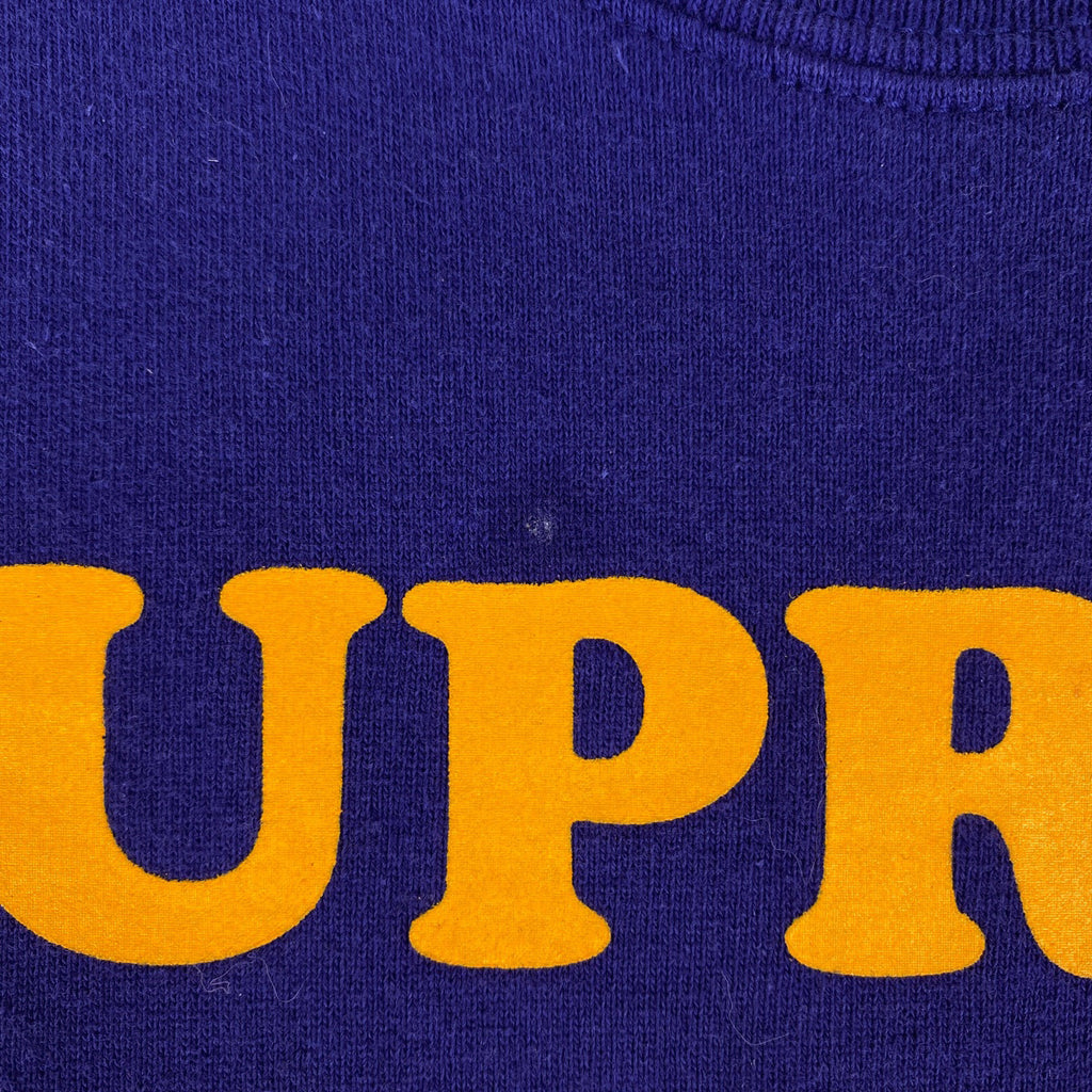 シュプリーム ロゴ トレーナー HYSTERIC GLAMOUR クルーネック スウェット トップス スウェット 綿 ネイビー メンズ 【中古】brapp