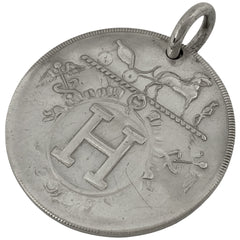 エルメス エクスリブリス チャーム ネックレストップ ペンダントトップ シルバーメッキ シルバー レディース 【中古】bracc